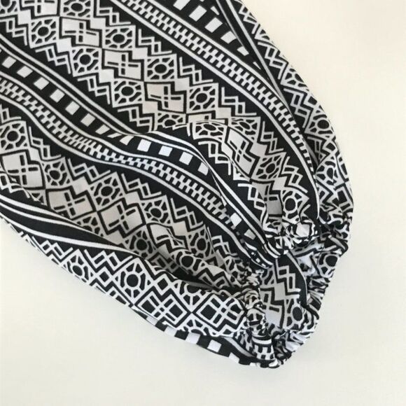 Style & Co. Split Neck Button Down Blouse Womens Medium Chiffon Asymmetrical Hem - Picture 5 of 9